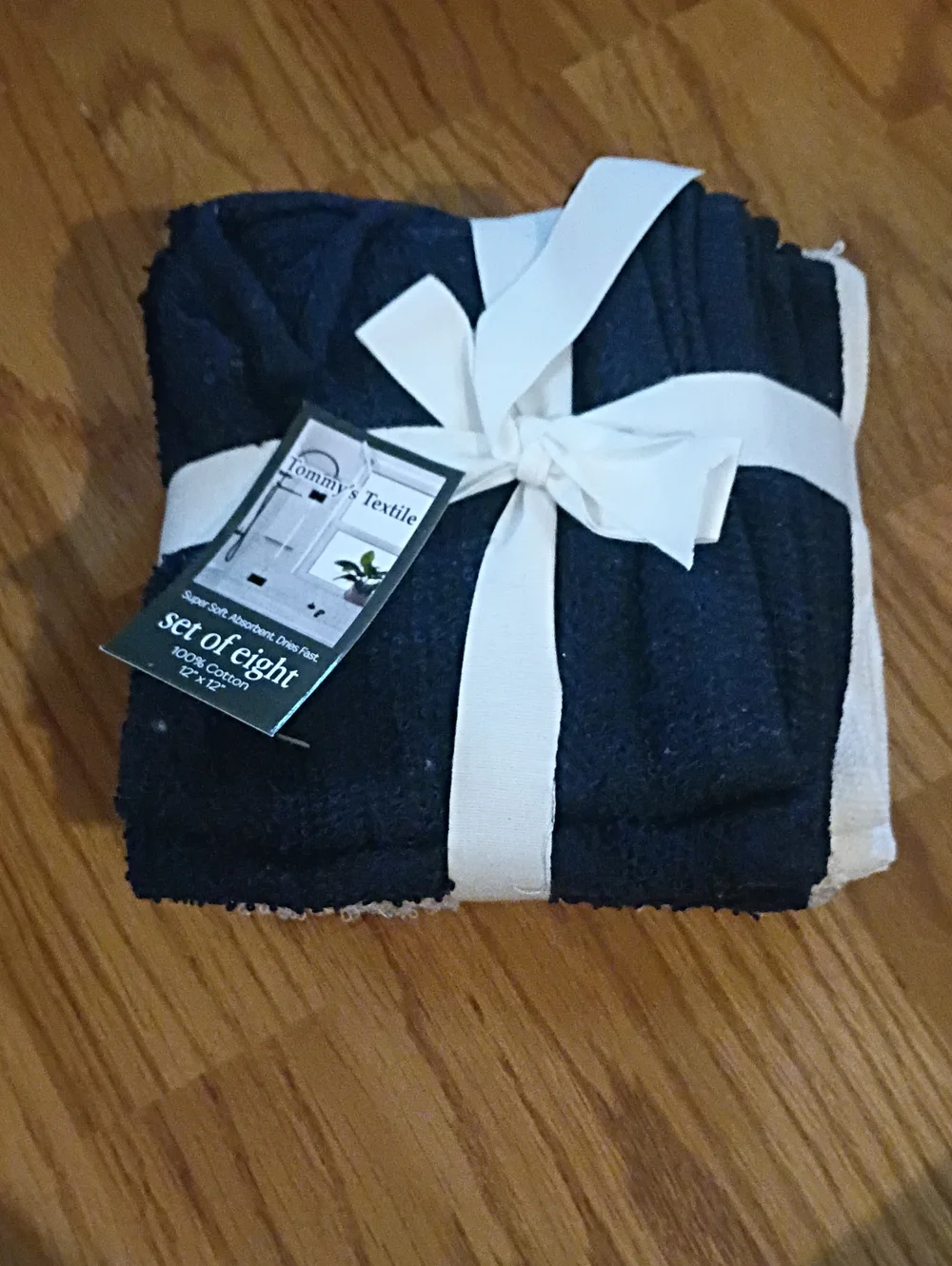 Navy Wash Cloths - Set of Eight
